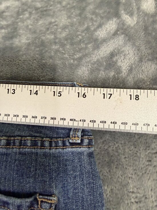 Old Navy Womens Curvy Skinny Jeans Size 12 Blue Distressed Denim - Picture 10 of 12